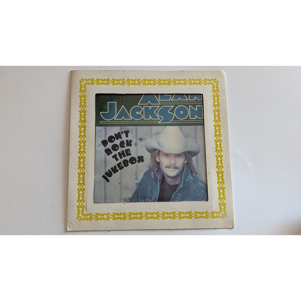 Vintage Alan Jackson Don't Rock the Jukebox Promotional Cardboard Frame 8x8